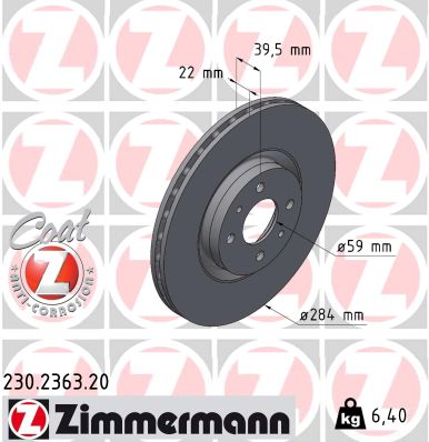 ZIMMERMANN 230.2363.20 Discofreno