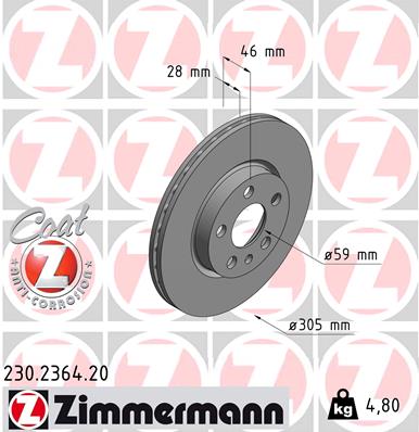 ZIMMERMANN 230.2364.20 Discofreno