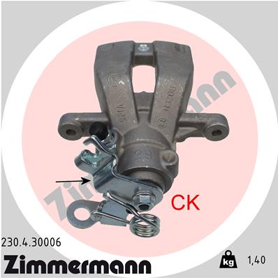 ZIMMERMANN 230.4.30006 Pinza freno-Pinza freno-Ricambi Euro