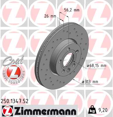 ZIMMERMANN 250.1347.52 Discofreno-Discofreno-Ricambi Euro