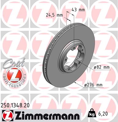 ZIMMERMANN 250.1348.20 Discofreno