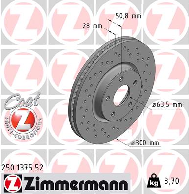 ZIMMERMANN 250.1375.52 Discofreno