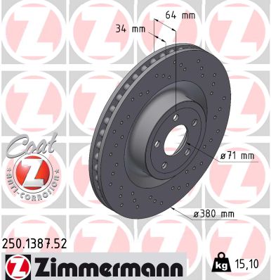 ZIMMERMANN 250.1387.52 Discofreno