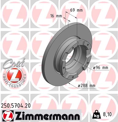 ZIMMERMANN 250.5704.20 Discofreno