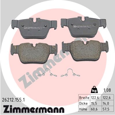 LPR 05P1551 Bremsekloss sett
