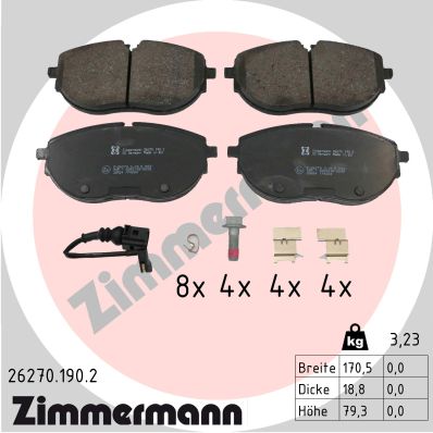 BLUE PRINT ADG04263 Bremsekloss sett