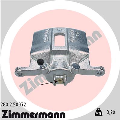 ZIMMERMANN 280.2.50072 Pinza freno-Pinza freno-Ricambi Euro