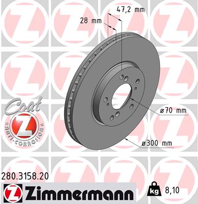 ZIMMERMANN 280.3158.20 Discofreno