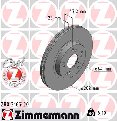 ZIMMERMANN 280.3167.20 Discofreno