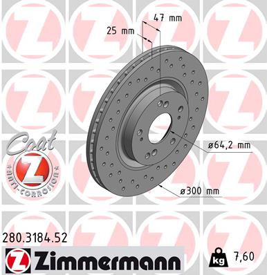 ZIMMERMANN 280.3184.52 Discofreno