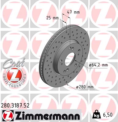 ZIMMERMANN 280.3187.52 Discofreno