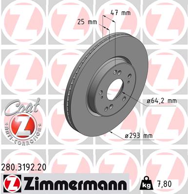 ZIMMERMANN 280.3192.20 Discofreno