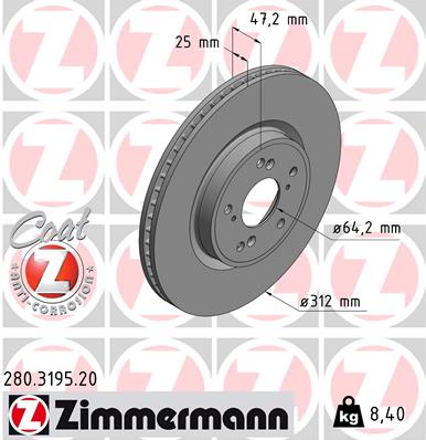 ZIMMERMANN 280.3195.20 Discofreno