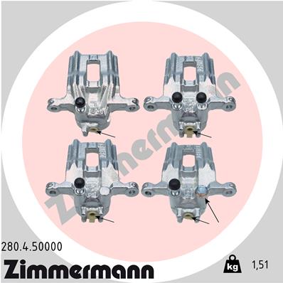 ZIMMERMANN 280.4.50000 Pinza freno-Pinza freno-Ricambi Euro