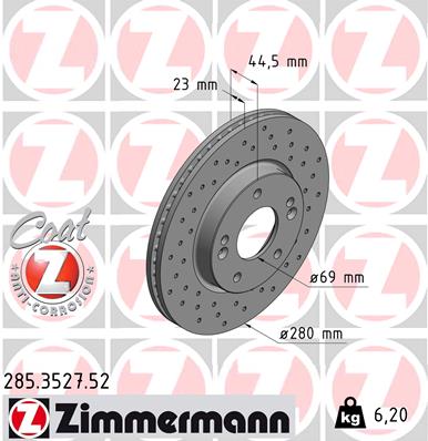 ZIMMERMANN 285.3527.52 Discofreno