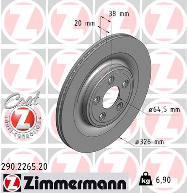 ZIMMERMANN 290.2265.20 Discofreno