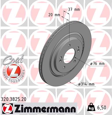 ZIMMERMANN 320.3825.20 Discofreno-Discofreno-Ricambi Euro