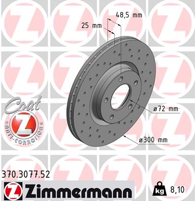 ZIMMERMANN 370.3077.52 Discofreno