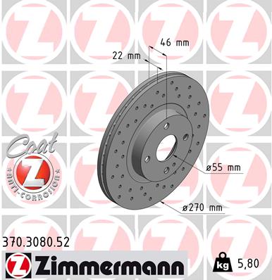 ZIMMERMANN 370.3080.52 Discofreno