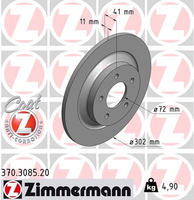 ZIMMERMANN 370.3085.20 Discofreno-Discofreno-Ricambi Euro