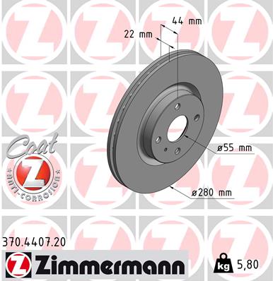 ZIMMERMANN 370.4407.20 Discofreno