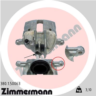 ZIMMERMANN 380.1.50063 Pinza freno-Pinza freno-Ricambi Euro