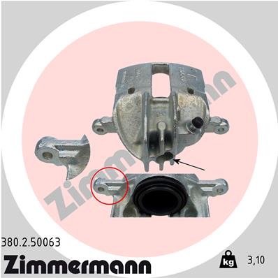 ZIMMERMANN 380.2.50063 Pinza freno