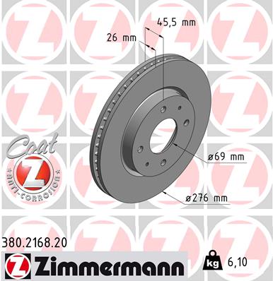 ZIMMERMANN 380.2168.20 Discofreno