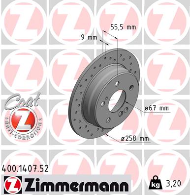 ZIMMERMANN 400.1407.52 Discofreno