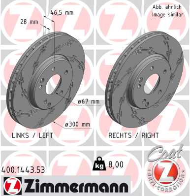 ZIMMERMANN 400.1443.53 Discofreno