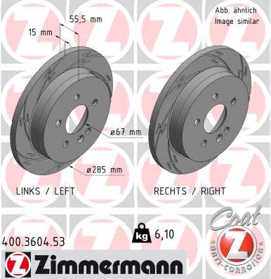 ZIMMERMANN 400.3604.53 Discofreno-Discofreno-Ricambi Euro