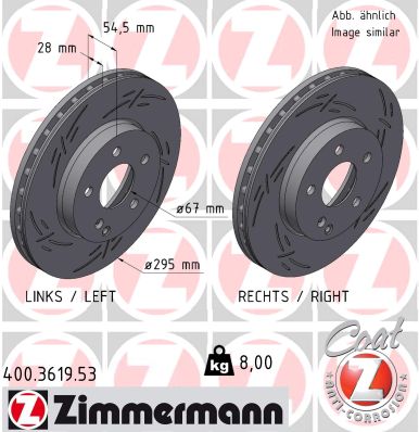 ZIMMERMANN 400.3619.53 Discofreno-Discofreno-Ricambi Euro