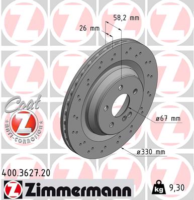 ZIMMERMANN 400.3627.20 Discofreno