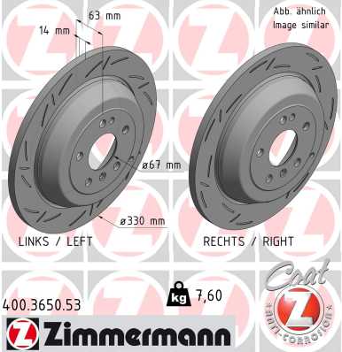 ZIMMERMANN 400.3650.53 Discofreno-Discofreno-Ricambi Euro