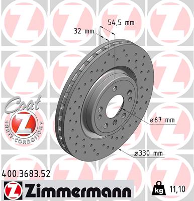 ZIMMERMANN 400.3683.52 Discofreno