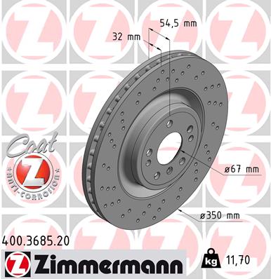 ZIMMERMANN 400.3685.20 Discofreno