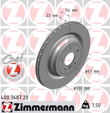 ZIMMERMANN 400.3687.20 Discofreno