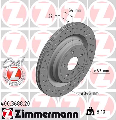 ZIMMERMANN 400.3688.20 Discofreno