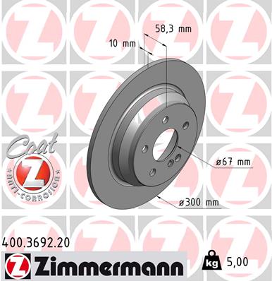 ZIMMERMANN 400.3692.20 Discofreno