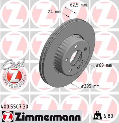 ZIMMERMANN 400.5507.30 Discofreno-Discofreno-Ricambi Euro