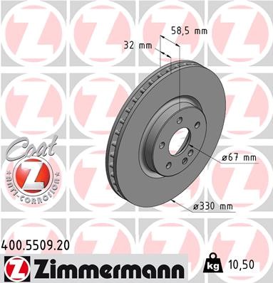 ZIMMERMANN 400.5509.20 Discofreno