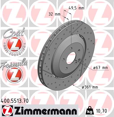 ZIMMERMANN 400.5513.70 Discofreno