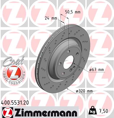 ZIMMERMANN 400.5531.20 Discofreno-Discofreno-Ricambi Euro