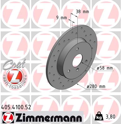 ZIMMERMANN 405.4100.52 Discofreno