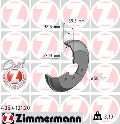 ZIMMERMANN 405.4101.20 Tamburo freno-Tamburo freno-Ricambi Euro