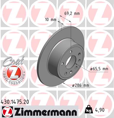 ZIMMERMANN 430.1475.20 Discofreno