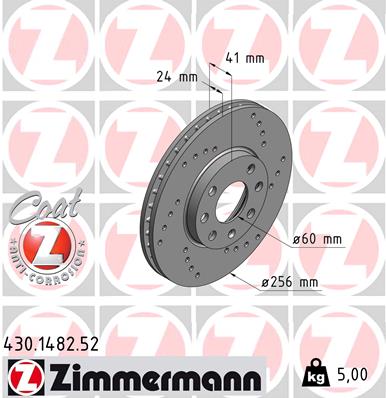 ZIMMERMANN 430.1482.52 Discofreno-Discofreno-Ricambi Euro