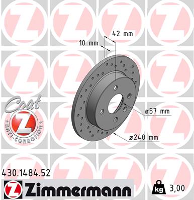 ZIMMERMANN 430.1484.52 Discofreno