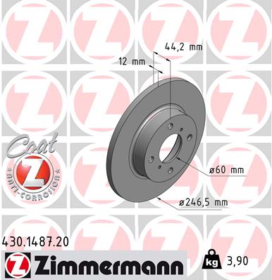 ZIMMERMANN 430.1487.20 Discofreno