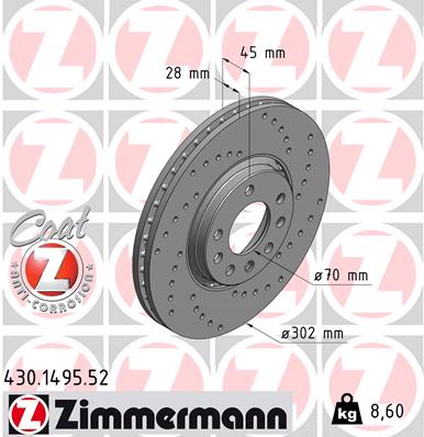 ZIMMERMANN 430.1495.52 Discofreno